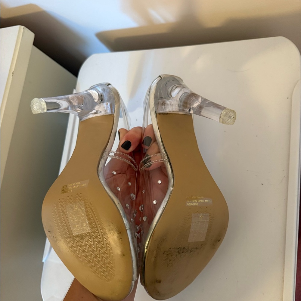 Clear Rhinestone Embellished Heels - Picture 7 of 11